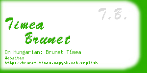 timea brunet business card